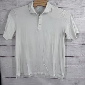 Peter Millar Seaside Wash‎ Polo Shirt Mens XL White Short Sleeve Golf Casual